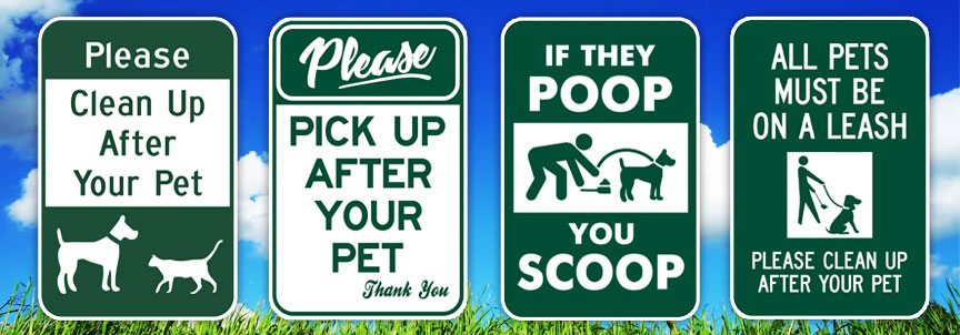 Pets Icons. Dog Paw And Feces Signs. Clean Up After Pets. Pets