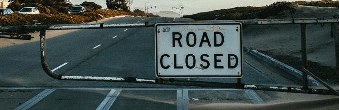 road closed sign