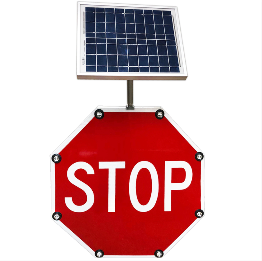 solar LED stop sign