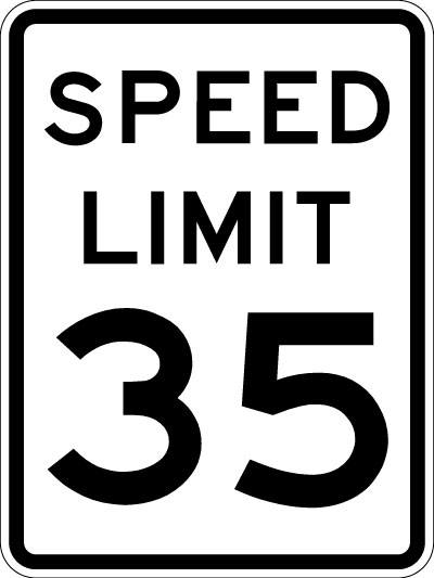 speed limit sign