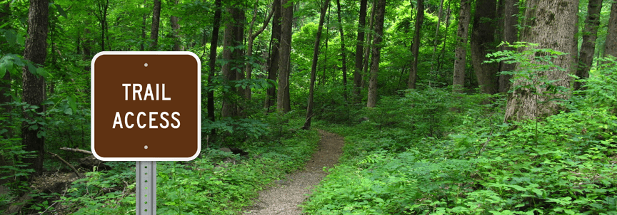 trail access sign