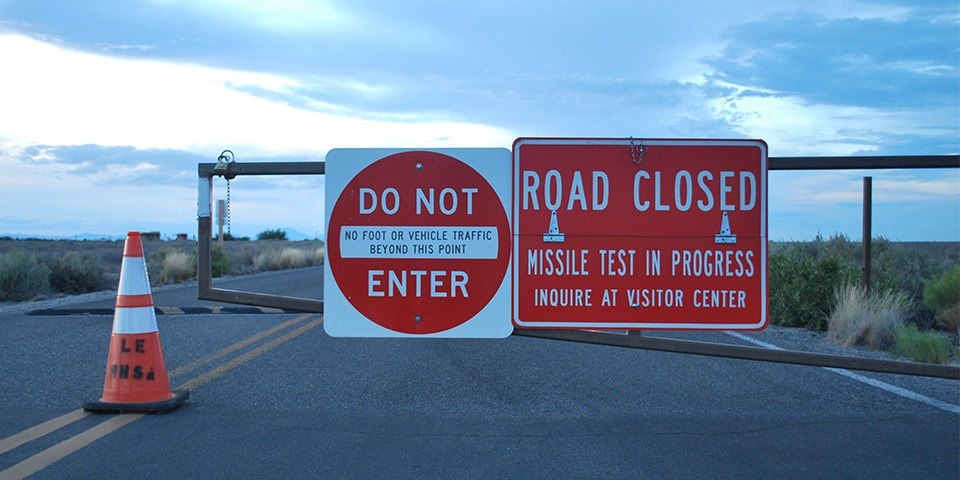 do not enter - road closed signs